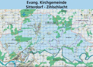 Karte Gemeindegebiet (Foto: Kirchgemeinde Sitterdorf)